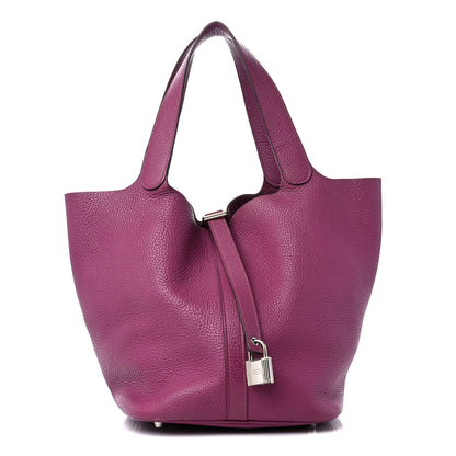 Hermes Taurillon Clemence Picotin Lock 26 GM Anemone 1 of 17