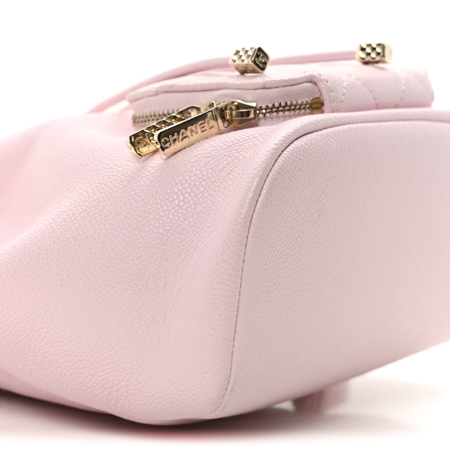 Chanel Caviar Quilted CC Pocket Bucket Bag Light Pink 9 of 10
