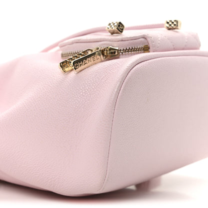 Chanel Caviar Quilted CC Pocket Bucket Bag Light Pink 9 of 10