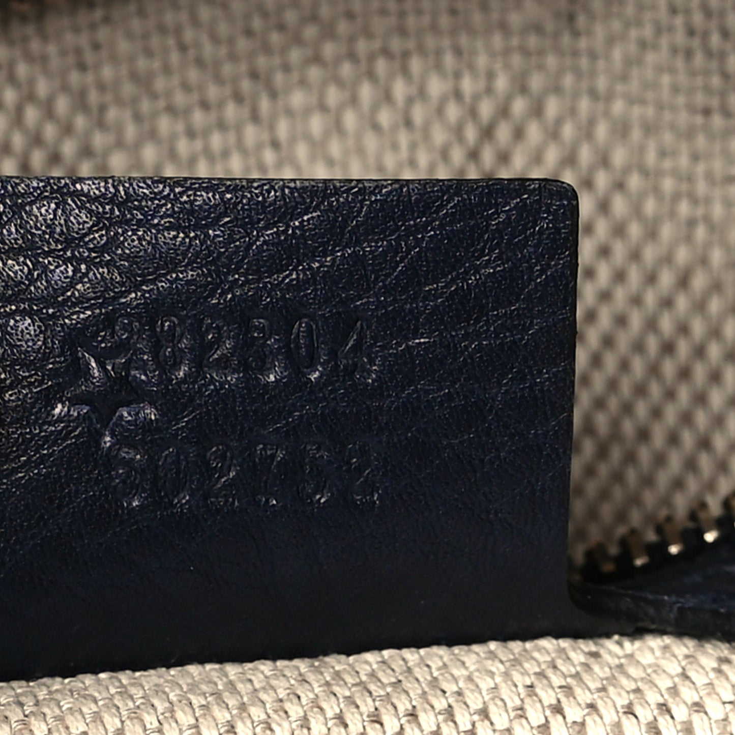 Pebbled Calfskin Large Soho Hobo Dark Blue