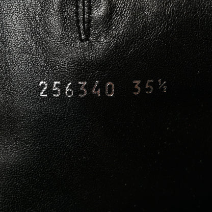 Gucci Suede Knee High Web Boots 35.5 Black 6 of 9