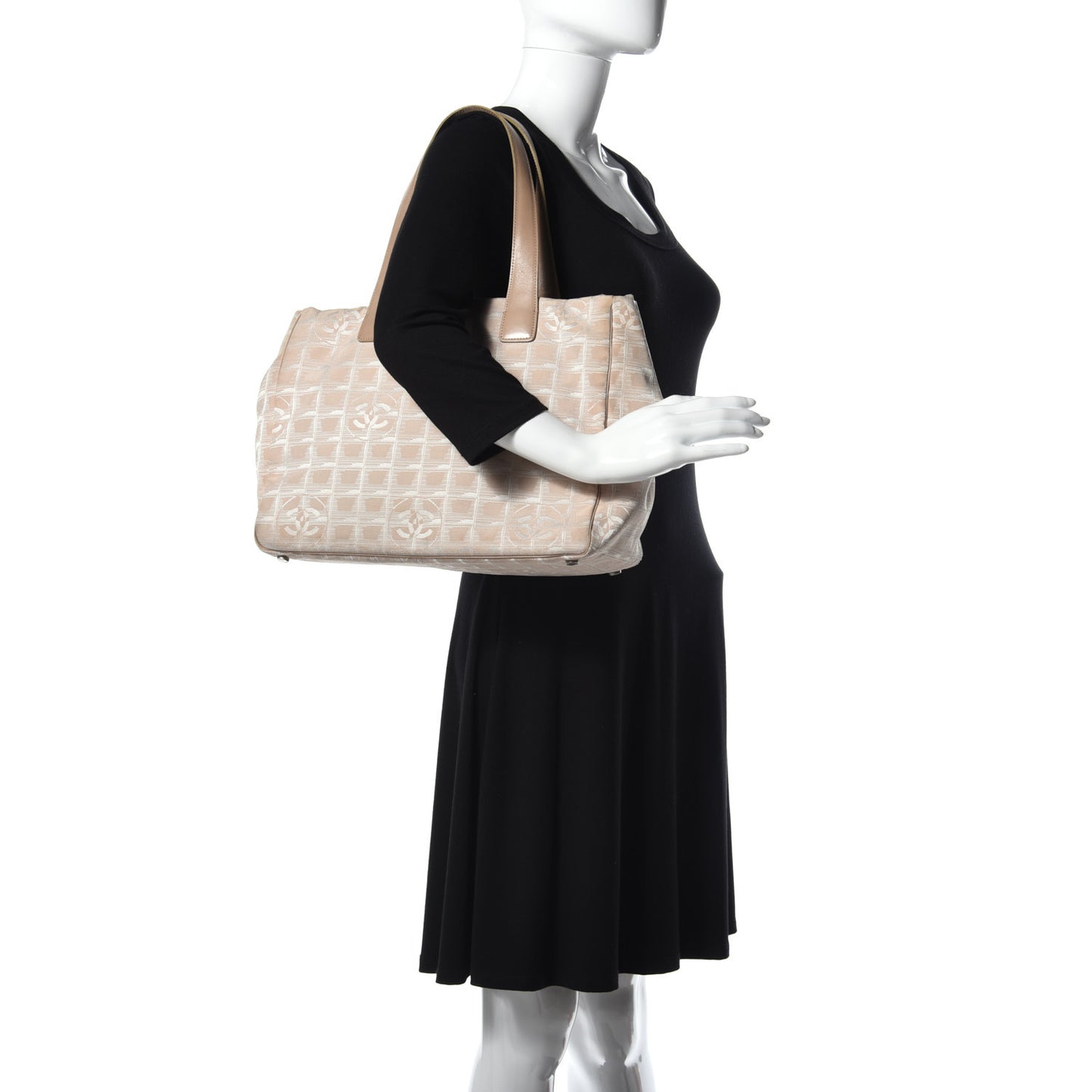 Nylon Medium Travel Tote Beige