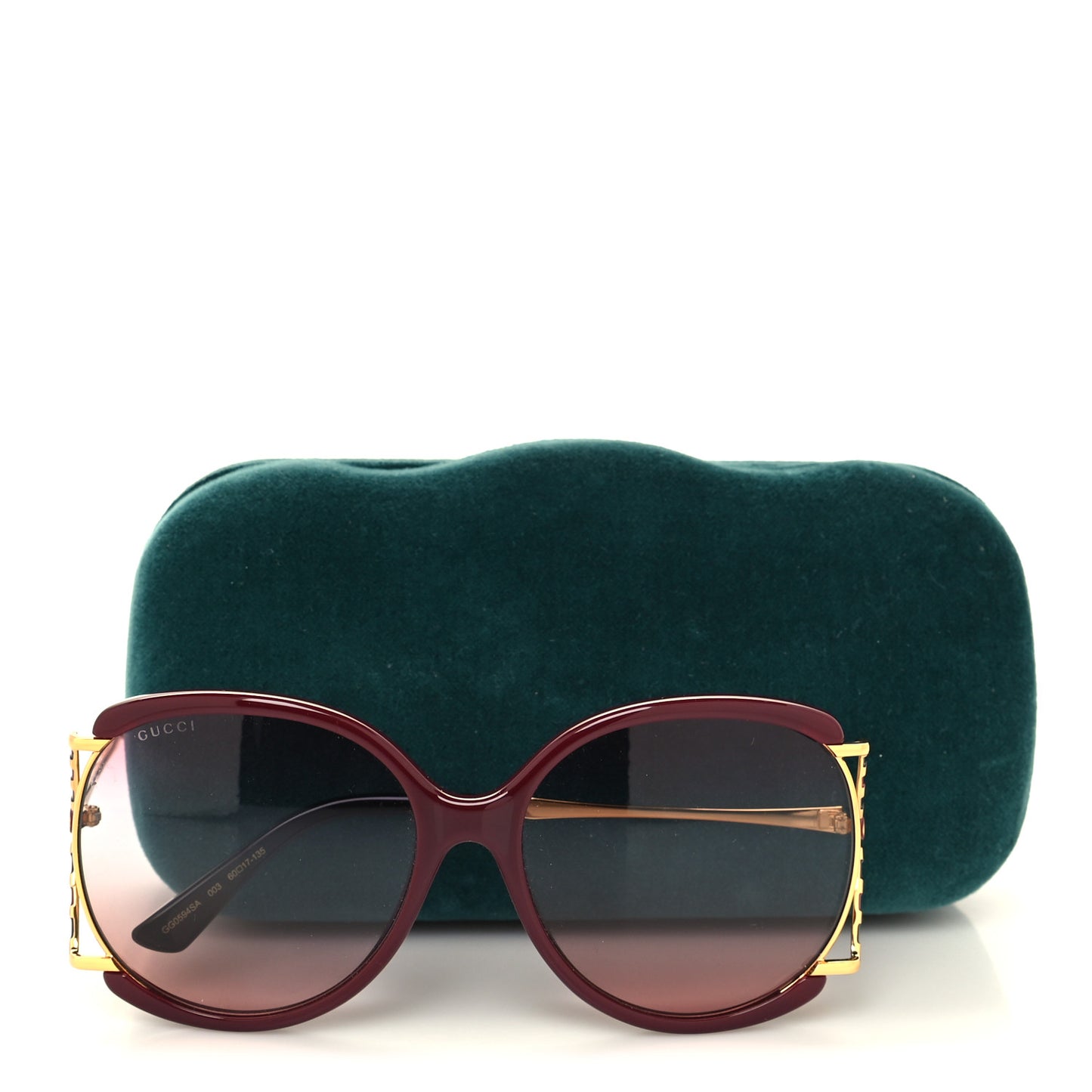 Metal Square Frame GG0594SA Sunglasses Red