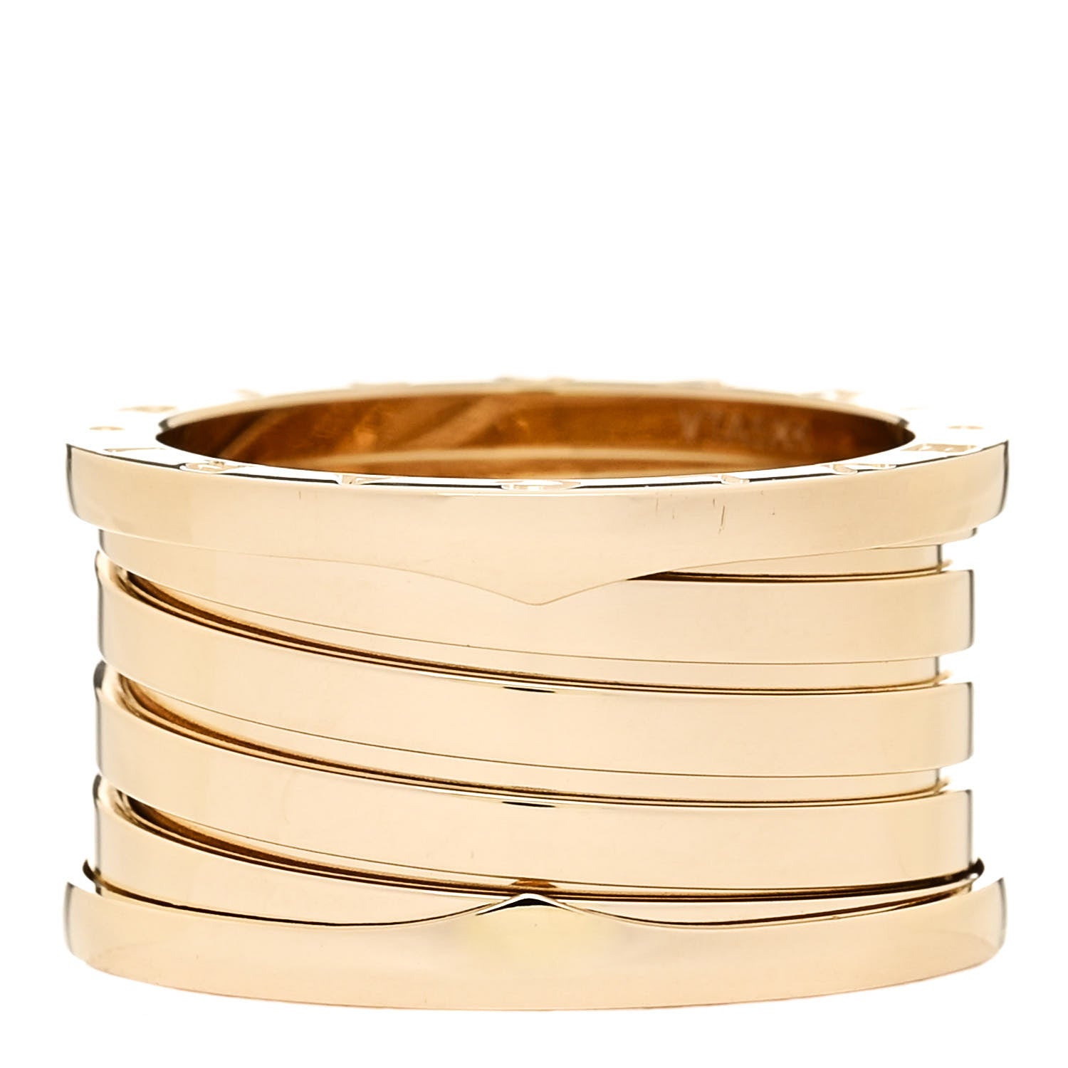 Bulgari 18K Yellow Gold B.Zero1 Five-Band Anniversary Ring 60 9 1 of 7