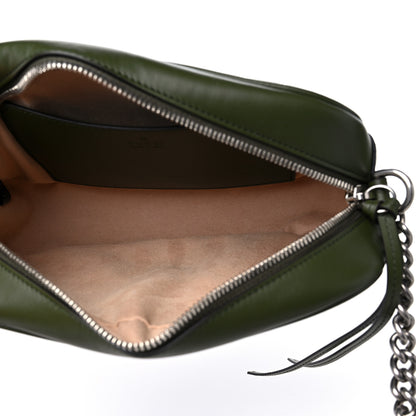 Gucci Calfskin Matelasse Aria Small GG Marmont Chain Shoulder Bag Military Wood 5 of 10