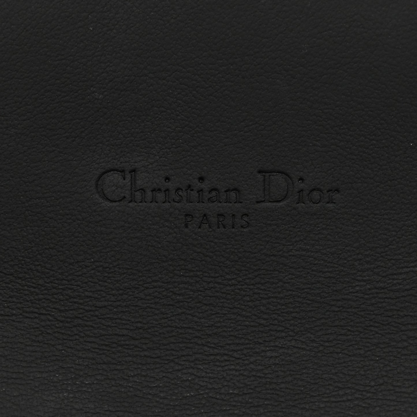 Ultra Matte Calfskin Saddle Chain Wallet Pouch Black