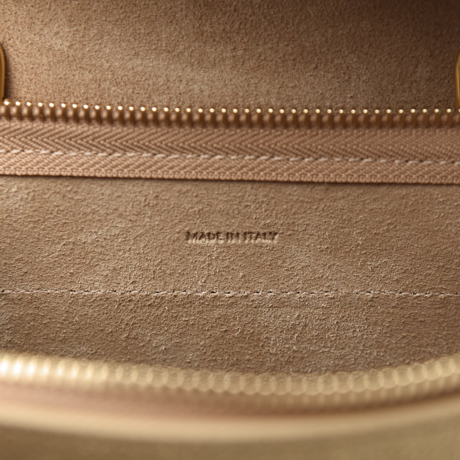 Celine Laminated Calfskin Nano Belt Bag Gold 9 of 11