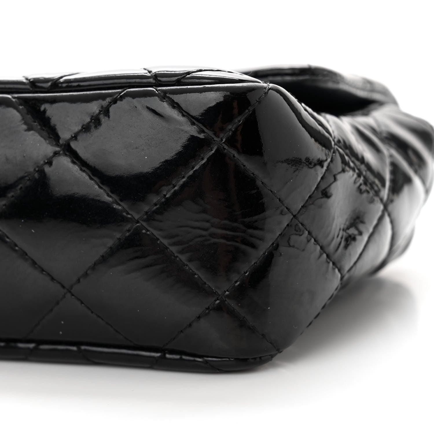 Chanel Patent Calfskin Quilted Mini Rectangular Flap Black 10 of 11