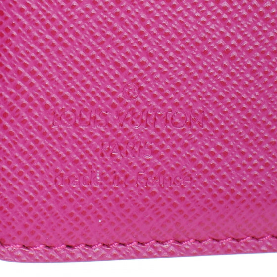 Monogram Perforated Compact Zipped Wallet Fuchsia