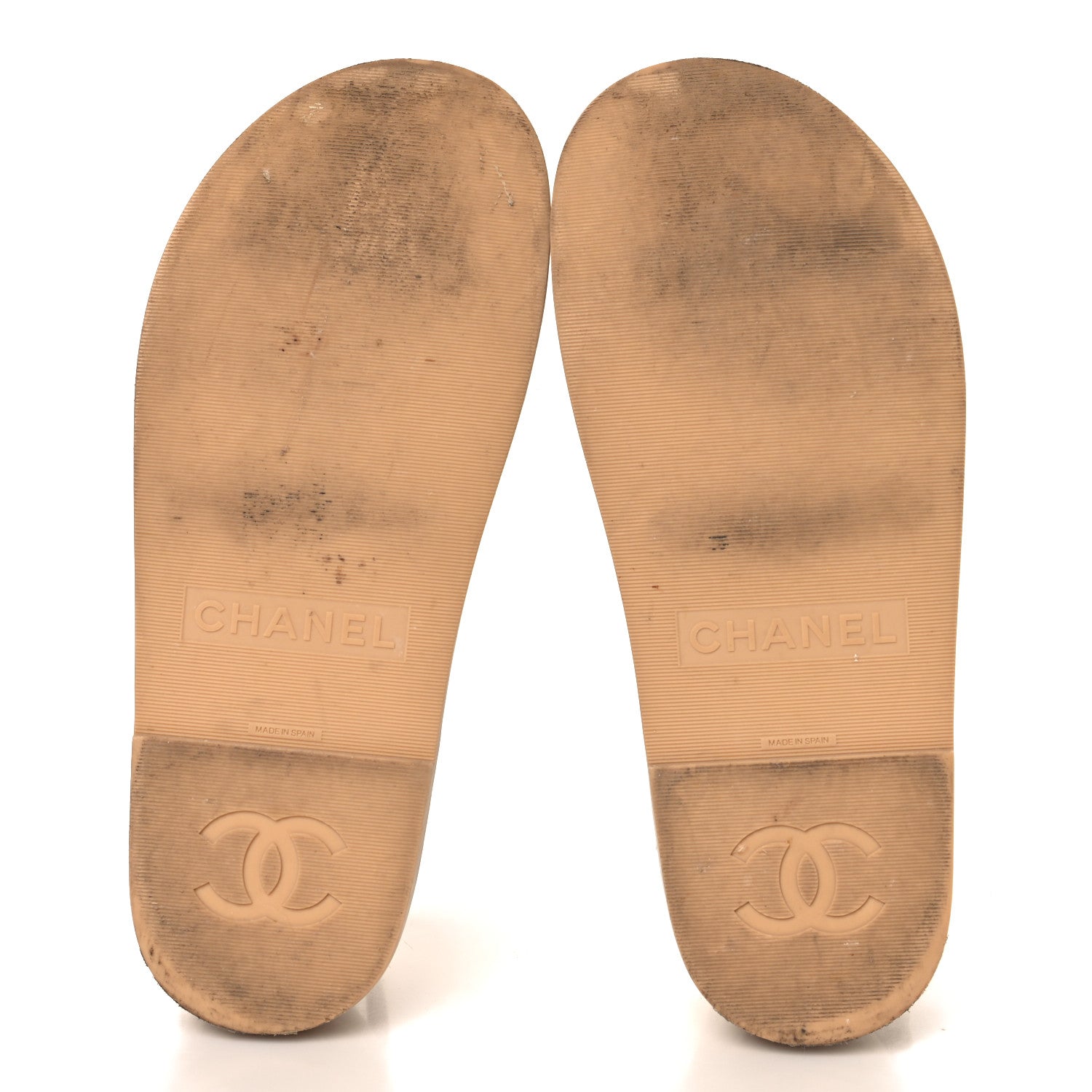 Chanel Lambskin Espadrille Sandals 37 Beige 6 of 9