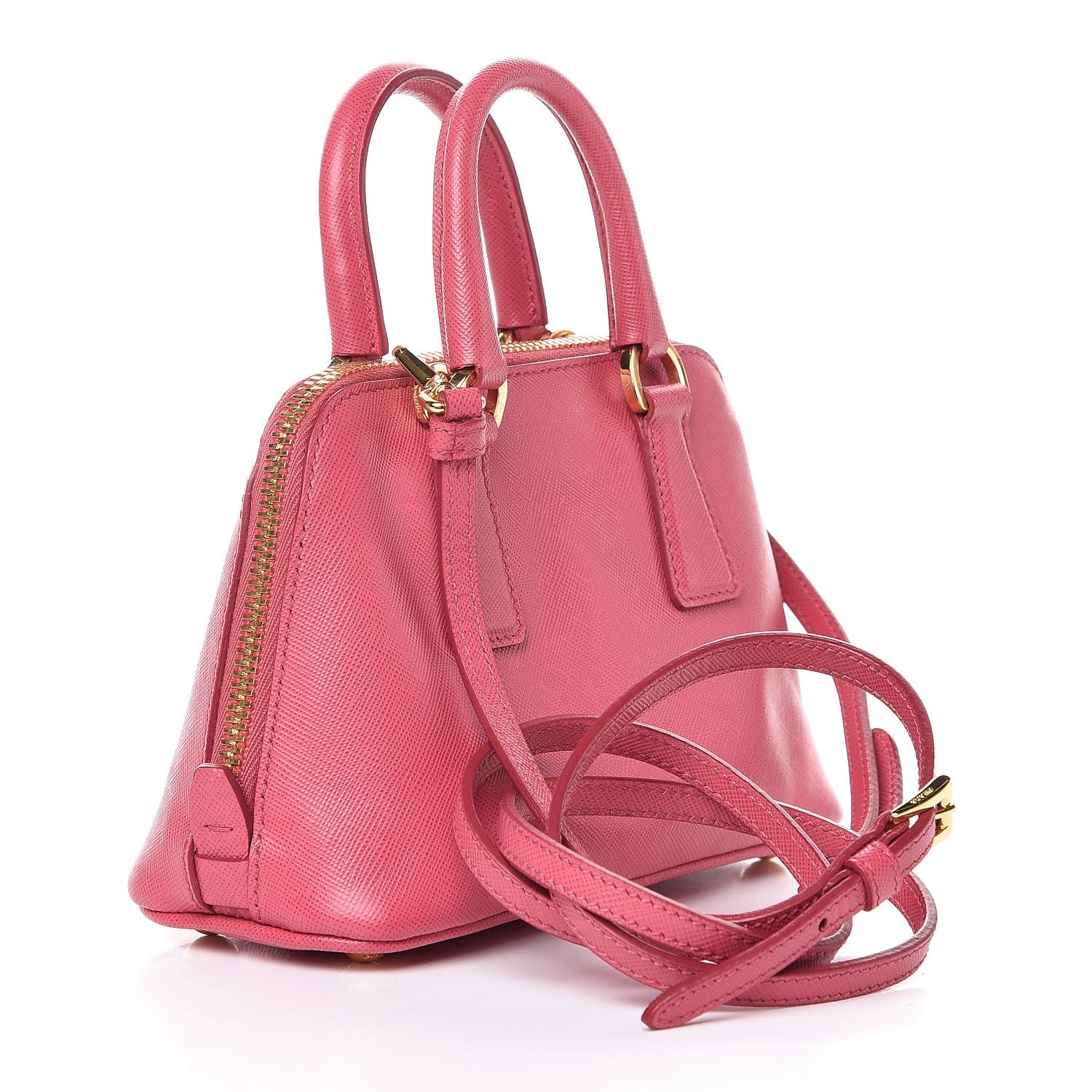 Prada Saffiano Lux Mini Promenade Tote Peonia 3 of 8