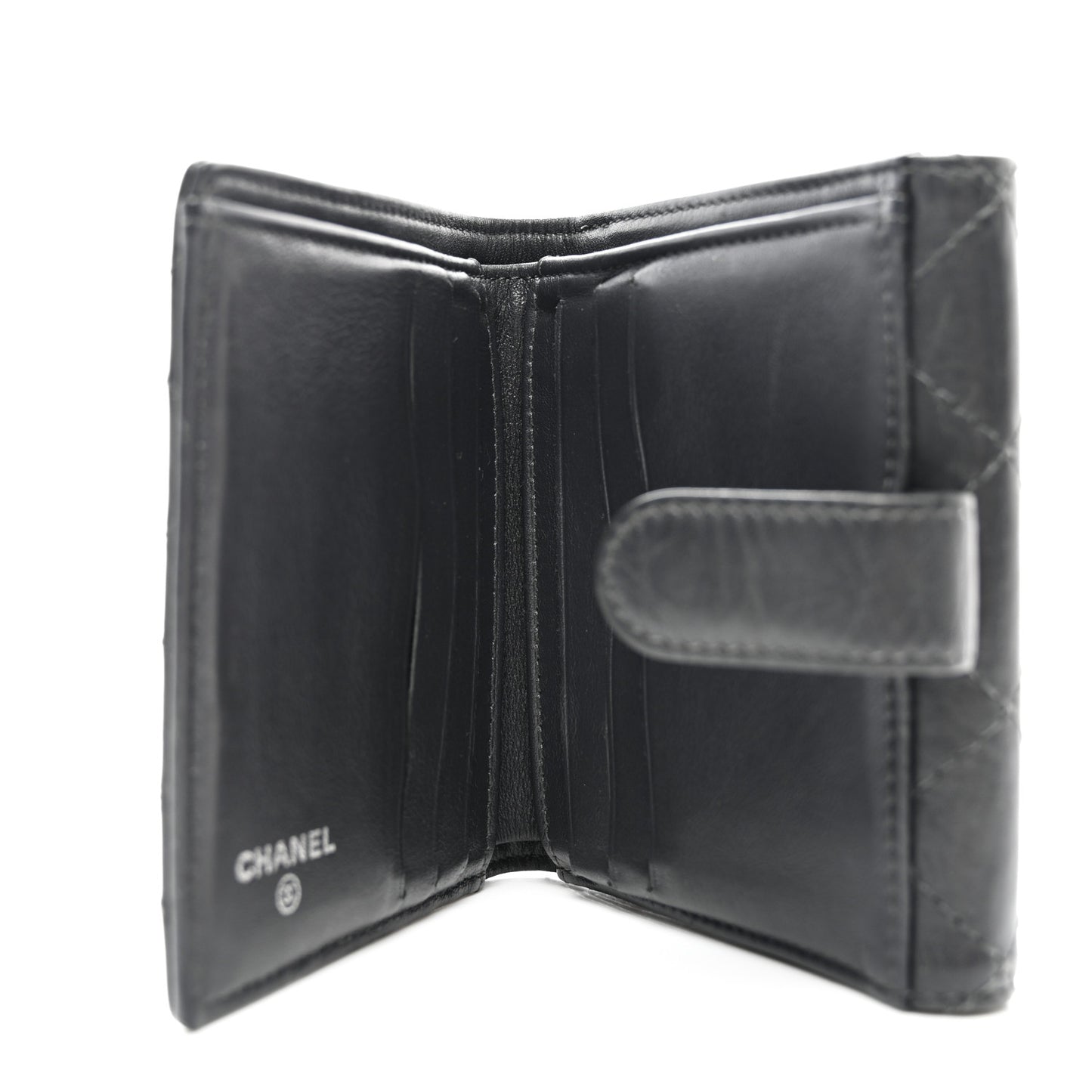 Aged Lambskin Quilted Reissue French Wallet Black