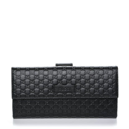 Gucci Microguccissima Continental Flap Wallet Black 1 of 8