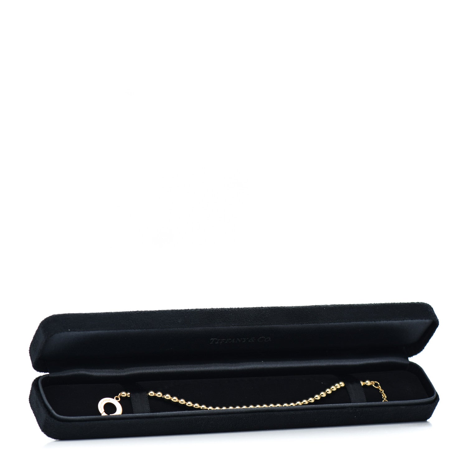 Tiffany 18K Yellow Gold 4mm Beads Toggle Bracelet 5 of 5