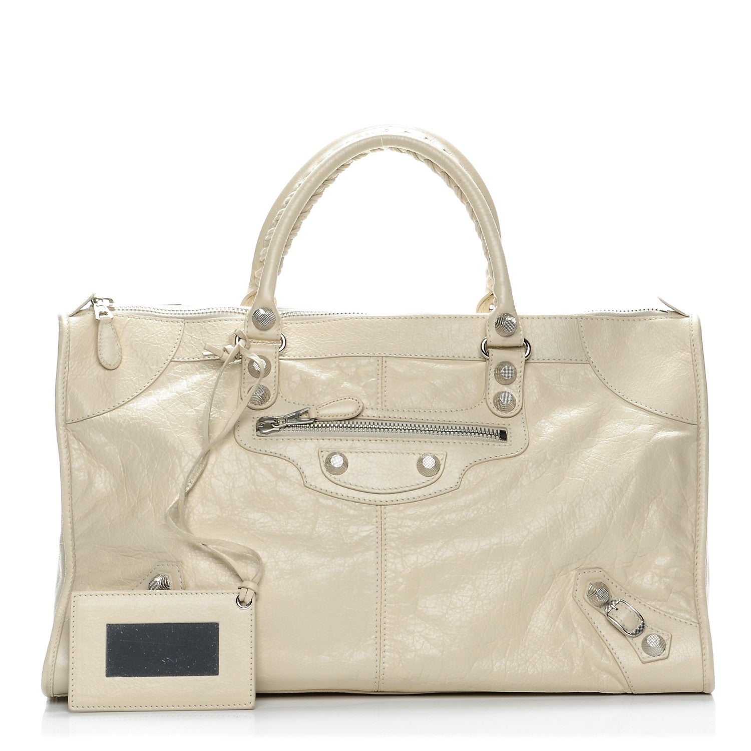 Balenciaga Agneau Arena Giant 12 Silver Hardware Work Blanc Creme Light Craie 1 of 8