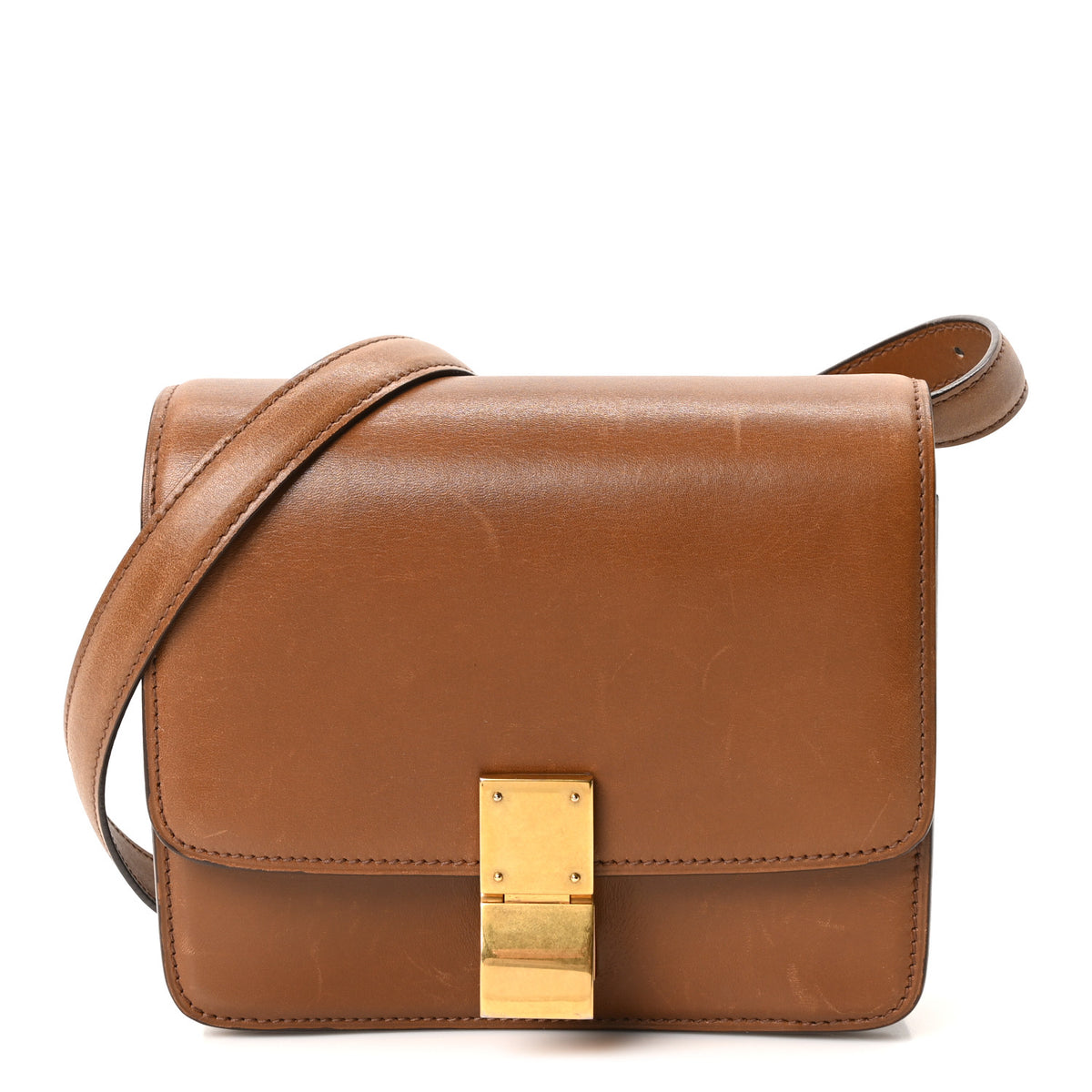 Celine Smooth Calfskin Small Classic Box Flap Bag Camel 1 of 11