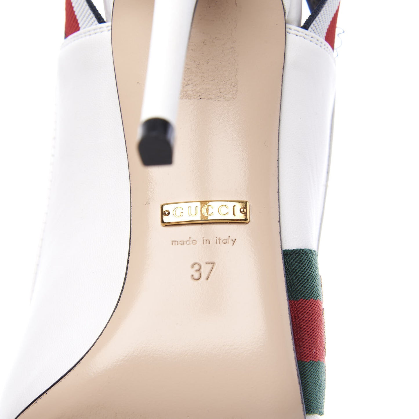 Malaga Kid Web Sylvie High Heel Slingback Pumps 37 White
