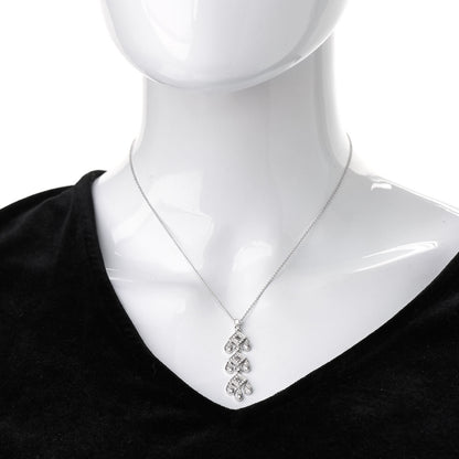 Tiffany Platinum Diamond Jazz Pagoda Pendant Necklace 2 of 5