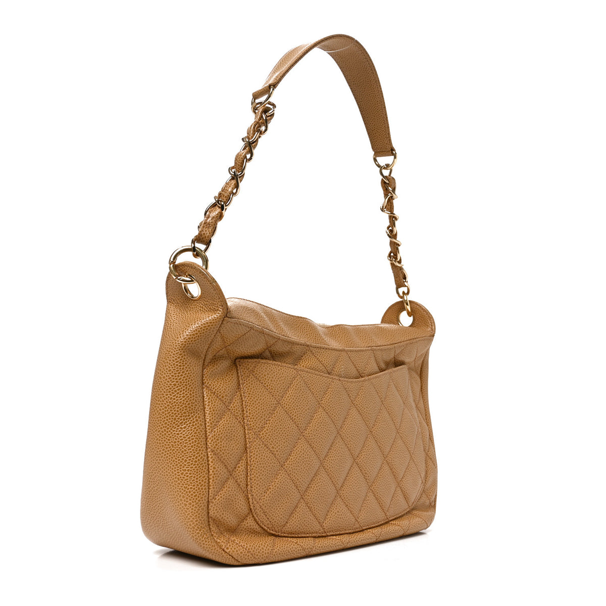 Chanel Caviar Quilted Timeless CC Shoulder Bag Beige 3 of 11