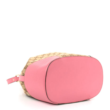 Gucci GG Monogram Calfskin Bucket Bag Pink 4 of 12
