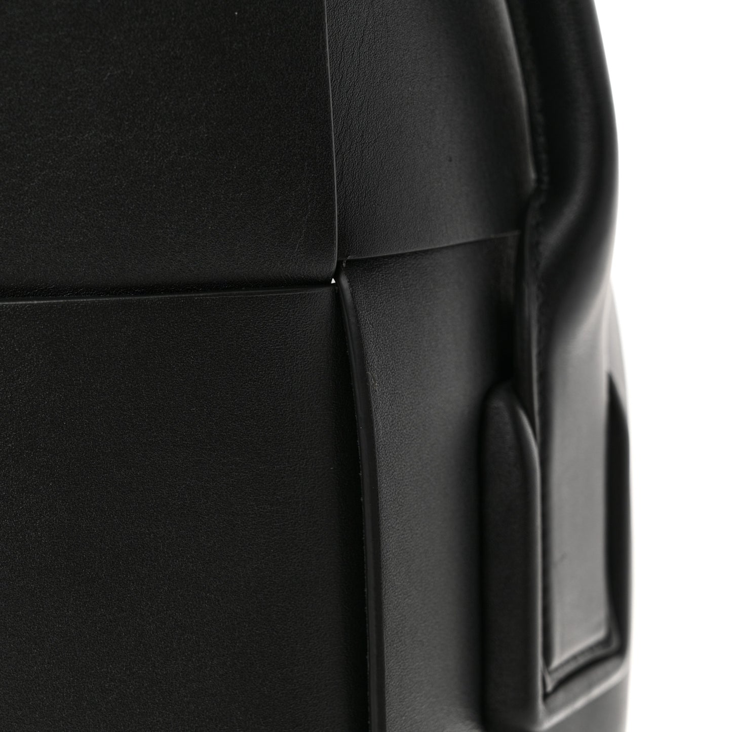 French Calfskin Maxi Intrecciato Large Vertical Arco Tote Black