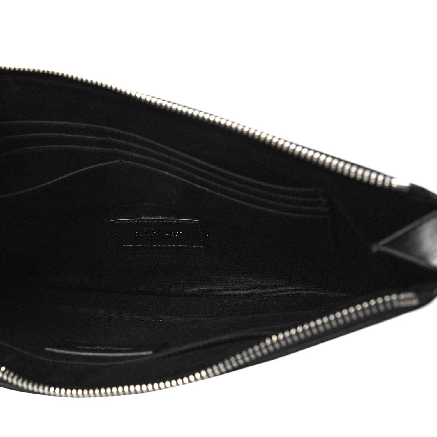 Saint Laurent Calfskin Logo Zipped Tablet Pouch Black 5 of 9