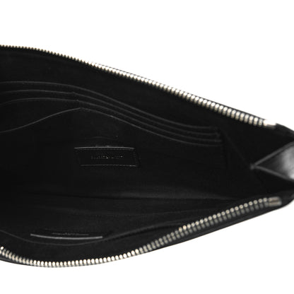 Saint Laurent Calfskin Logo Zipped Tablet Pouch Black 5 of 9