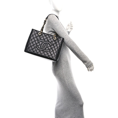 Chanel Caviar Quilted Grand Shopping Tote GST Black 2 of 10