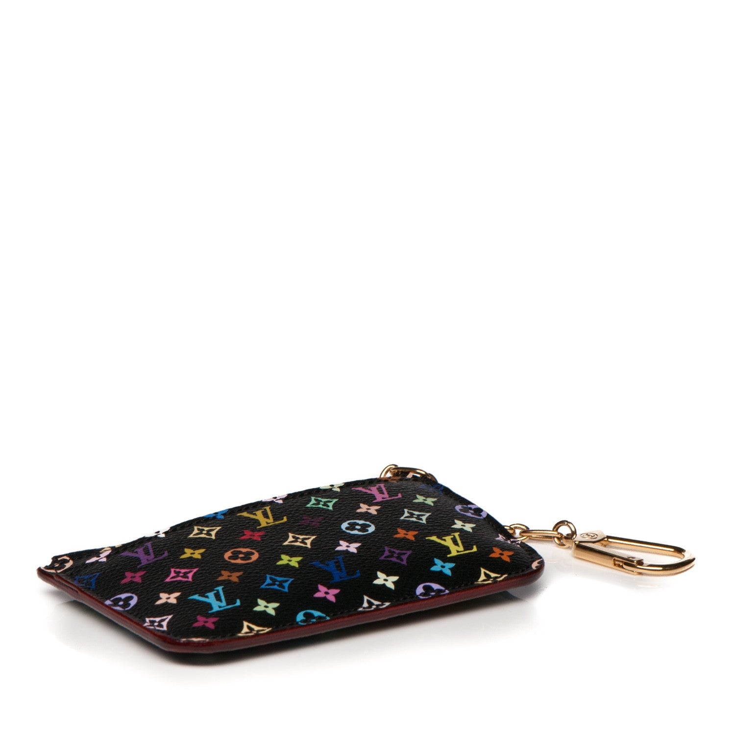 Louis Vuitton Monogram Multicolor Key Pouch Black Grenade 4 of 6