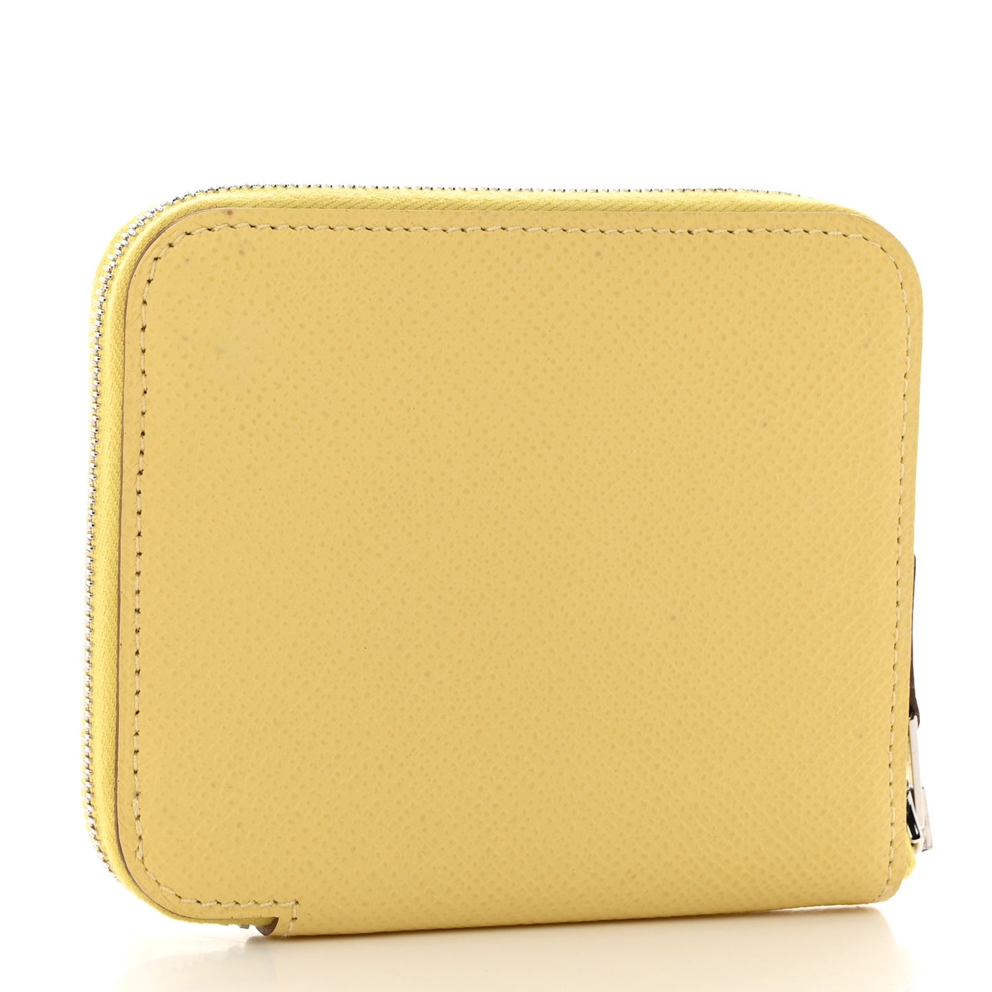 Epsom Silk'In Compact Wallet Jaune Poussin Menthe
