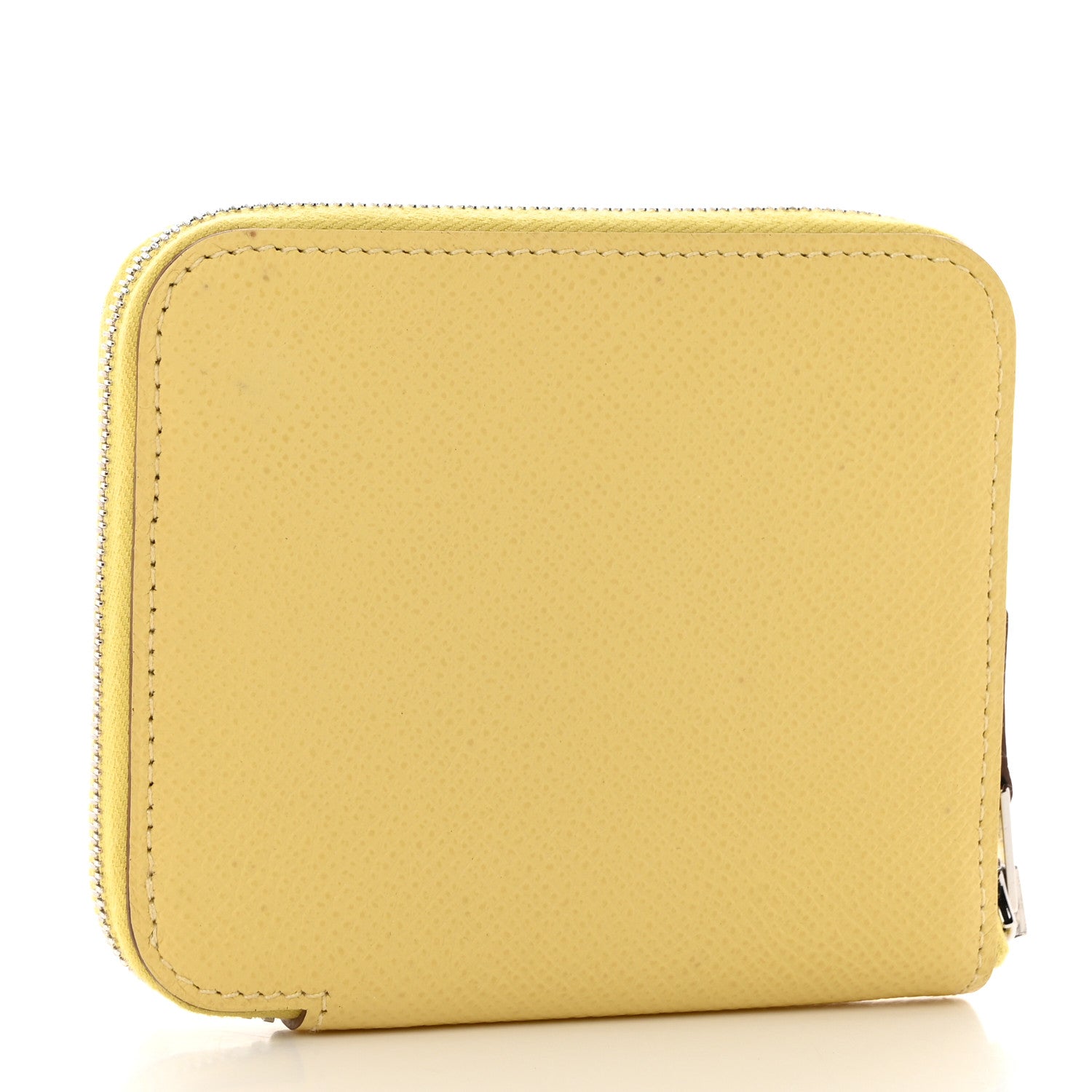 Hermes Epsom Silk'In Compact Wallet Jaune Poussin Menthe 3 of 8