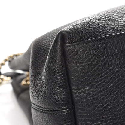 Gucci Pebbled Calfskin Medium Soho Chain Shoulder Bag Black 8 of 9