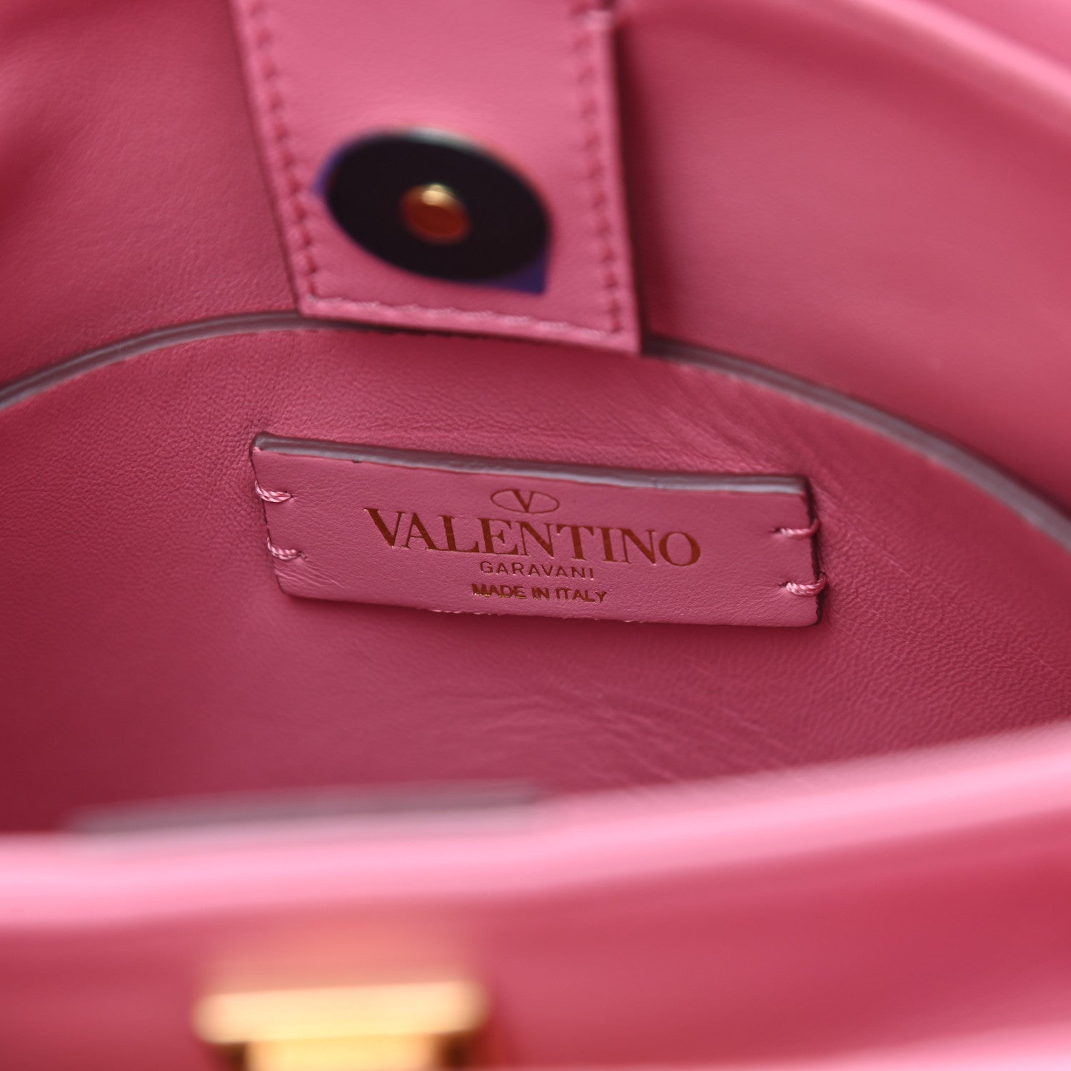 Valentino Garavani Nappa Small Roman Stud The Handle Bag Flamingo Pink 8 of 8