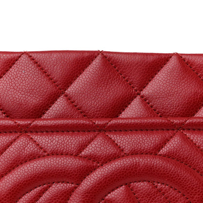 Chanel Caviar Quilted Timeless CC Soft Tote Red 10 of 14