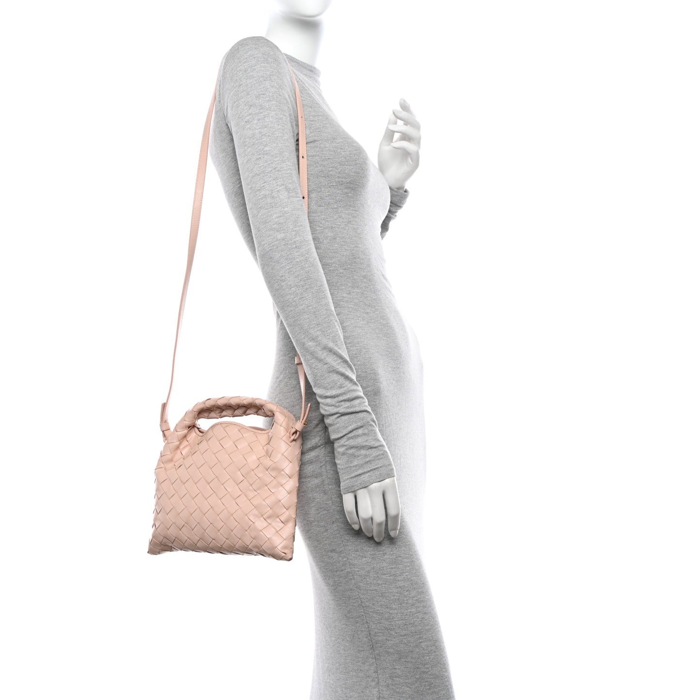 Calfskin Intrecciato Mini Hop Lotus