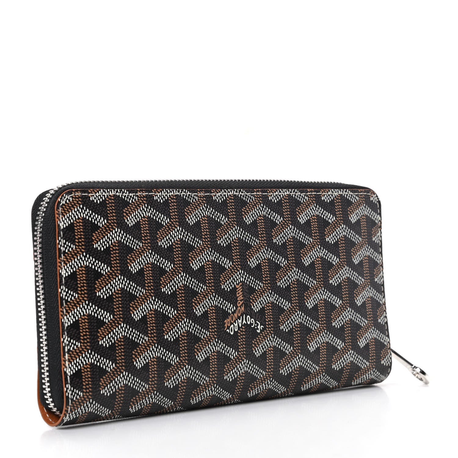 Goyard Goyardine Matignon Zip Around GM Wallet Black Gold 3 of 7