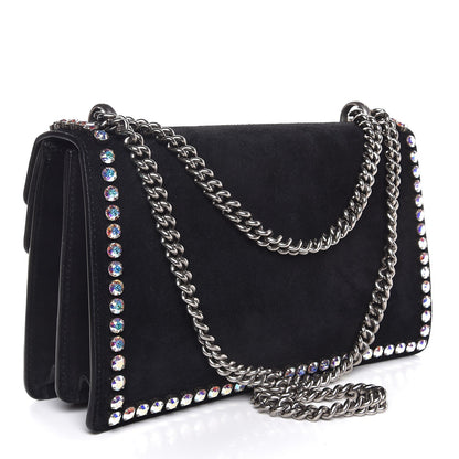 Gucci Suede Crystal Small Dionysus Shoulder Bag Black 4 of 8