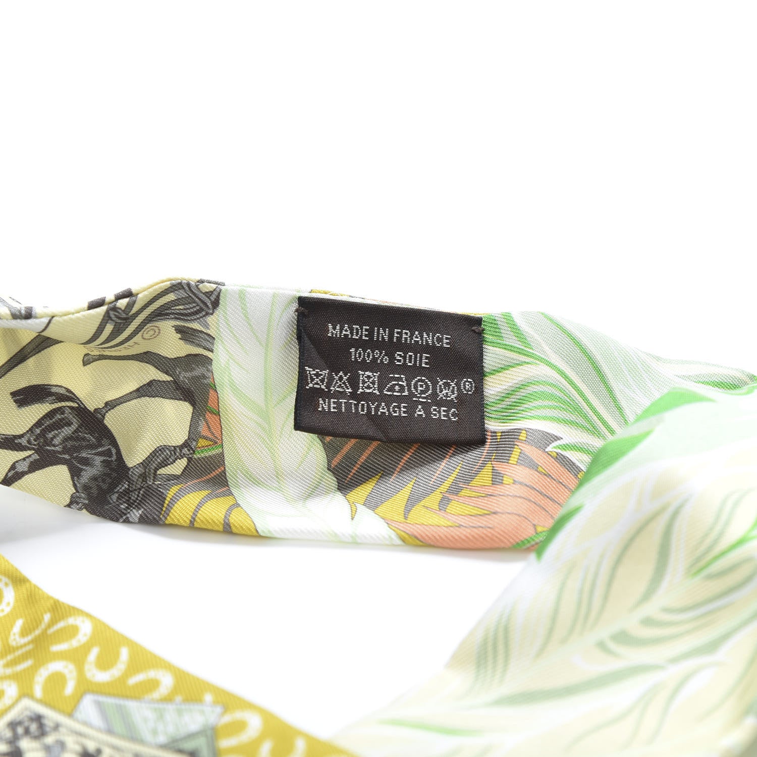 Hermes Silk Cheval Phoenix Twilly Vert Vif Ivory Arnica 2 of 4