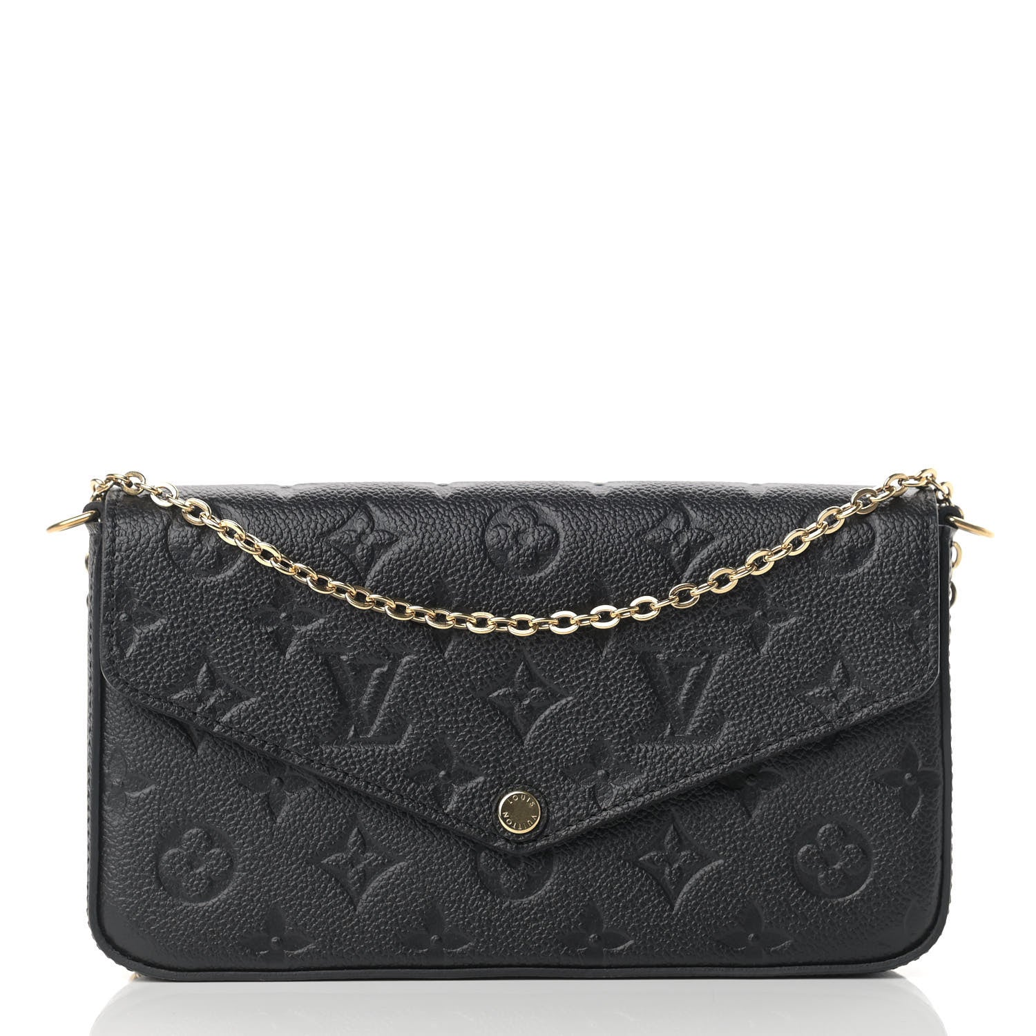 Louis Vuitton Empreinte Pochette Felicie Chain Wallet Black 3 of 13
