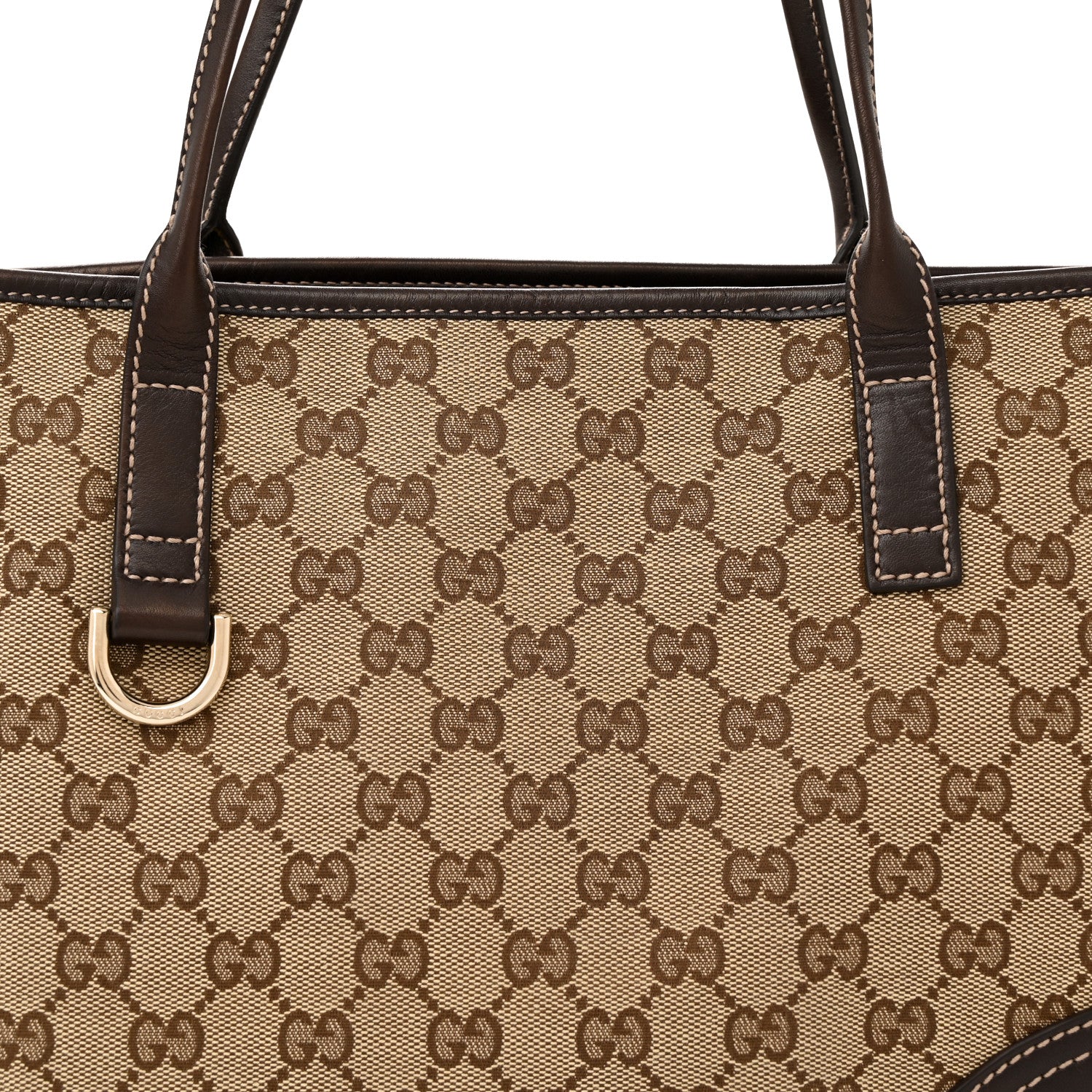 Gucci Monogram Medium New Britt Tote Brown 8 of 11