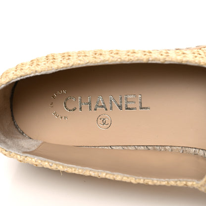Chanel Braided Fabric Lambskin CC Espadrilles 42 Beige Black 9 of 11