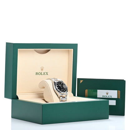 Rolex Stainless Steel 36mm Oyster Perpetual Datejust Watch Bright Black 126200 5 of 5