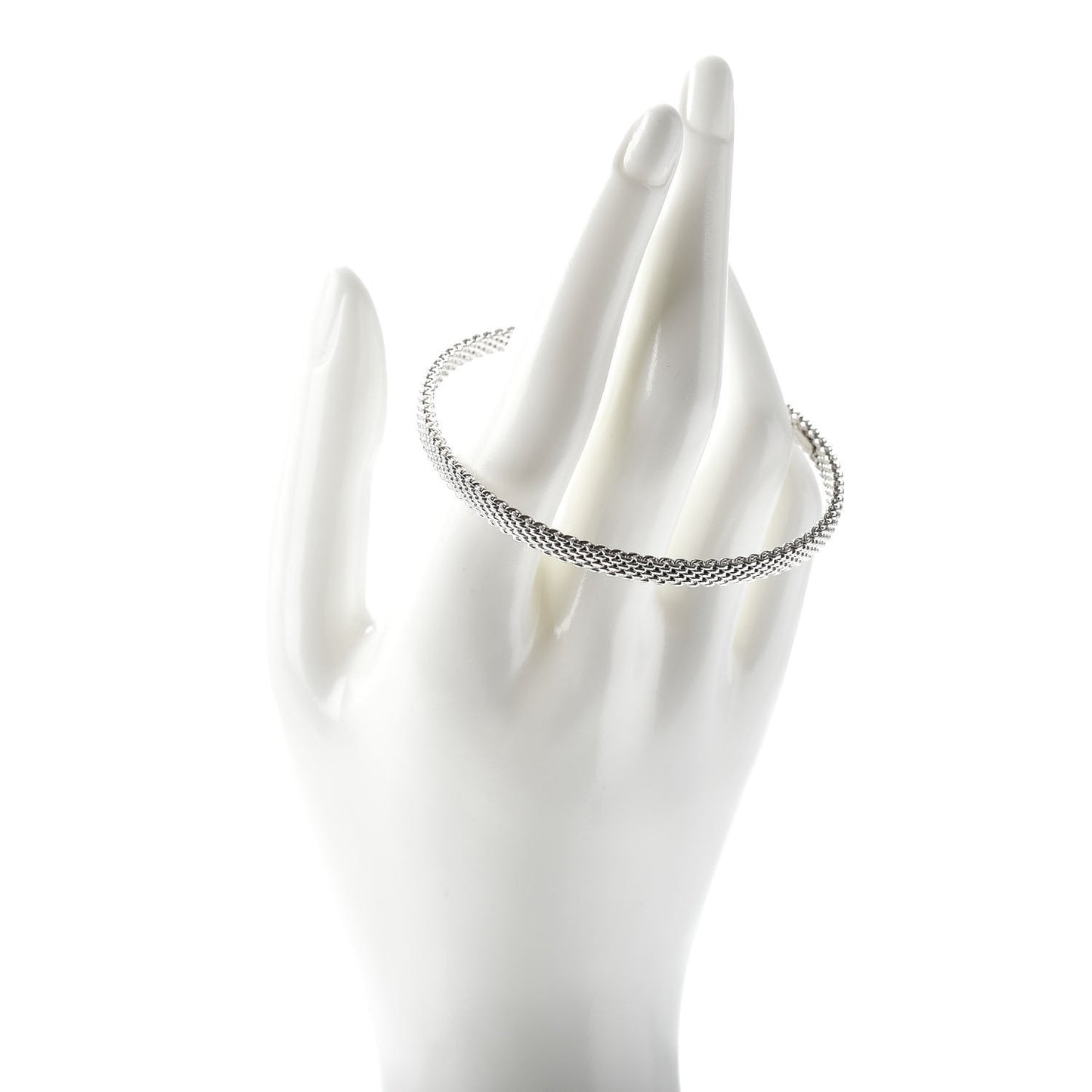 Sterling Silver Narrow Somerset Mesh Bangle Bracelet