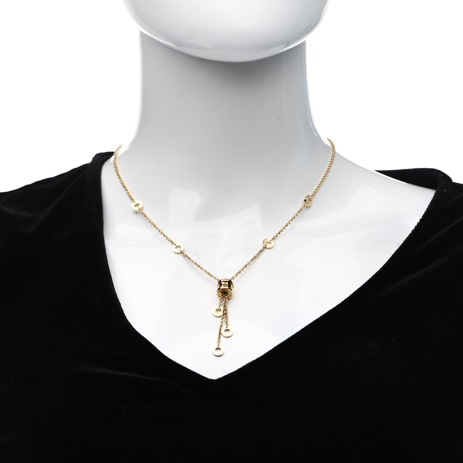 Bulgari 18K Yellow Gold B.Zero1 Lavalier Necklace 2 of 5