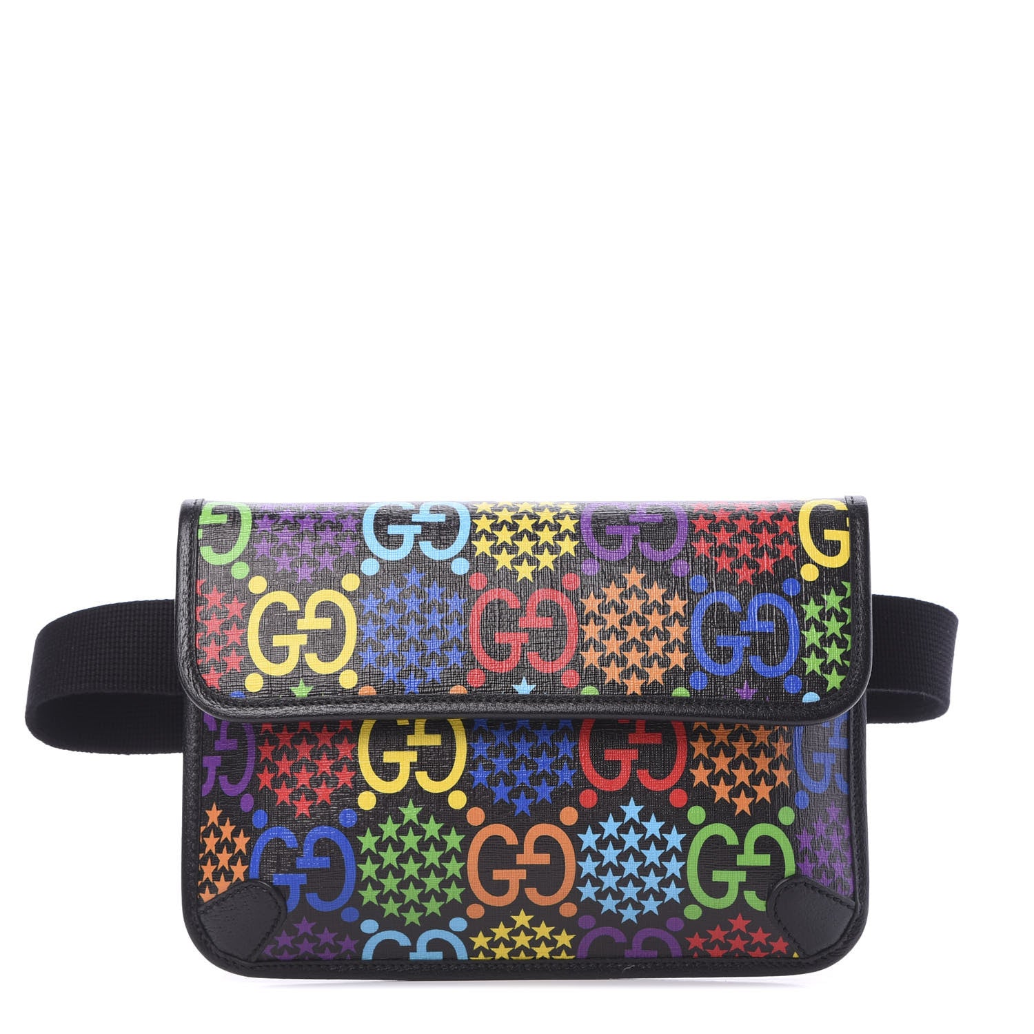 Gucci GG Supreme Monogram Psychedelic Slim Belt Bag Black 1 of 9