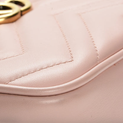 Gucci Calfskin Matelasse Mini GG Marmont Chain Shoulder Bag Perfect Pink 9 of 10