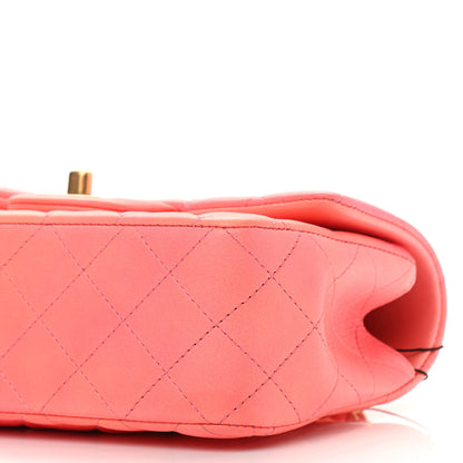 Chanel Lambskin Quilted Ombre Mini Top Handle Rectangular Flap Rose 9 of 10