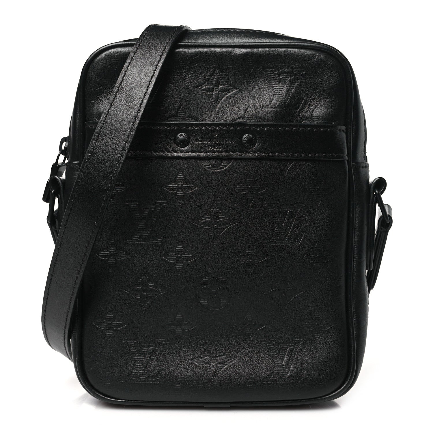 Louis Vuitton Calfskin Monogram Shadow Danube PM Black 1 of 9