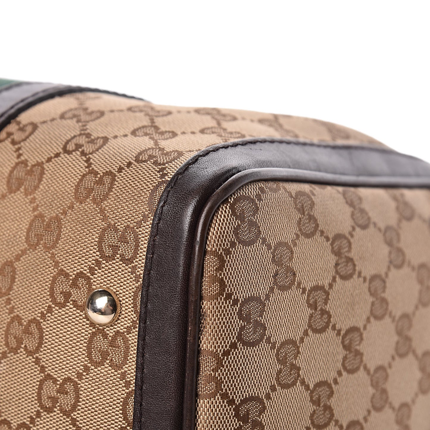 Monogram Vintage Web Medium Boston Dark Brown