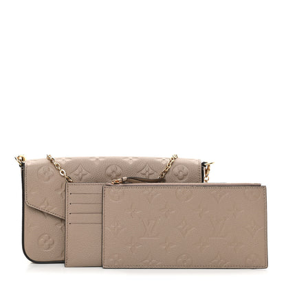 Louis Vuitton Empreinte Pochette Felicie Chain Wallet Tourterelle 1 of 12